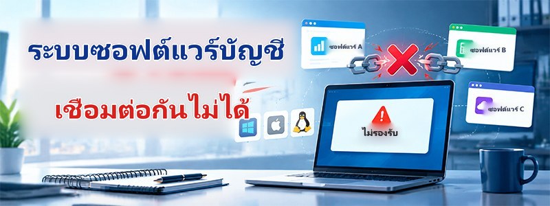 ระบบซอฟต์แวร์บัญชีไม่สามารถเชื่อมต่อกันได้