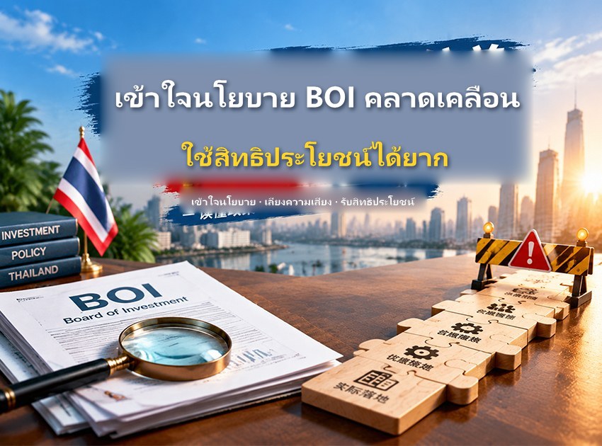 ความเข้าใจนโยบาย BOI คลาดเคลื่อน และใช้สิทธิประโยชน์ได้ไม่เต็มที่