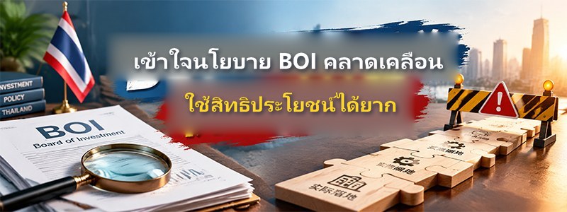 ความเข้าใจนโยบาย BOI คลาดเคลื่อน และใช้สิทธิประโยชน์ได้ไม่เต็มที่