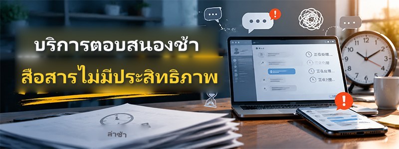 การให้บริการตอบสนองช้าและการสื่อสารขาดประสิทธิภาพ