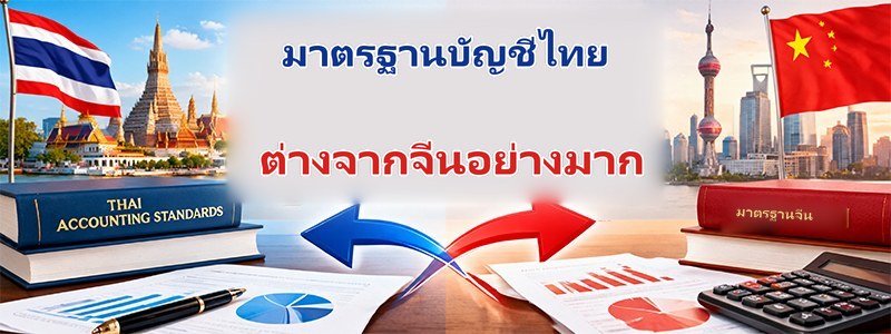 มาตรฐานการบัญชีของไทยแตกต่างจากของจีนอย่างมีนัยสำคัญ