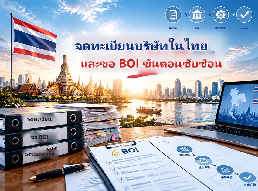 ขั้นตอนการจดทะเบียนบริษัทและการยื่นขอส่งเสริมการลงทุน BOI ในประเทศไทยมีความซับซ้อน
